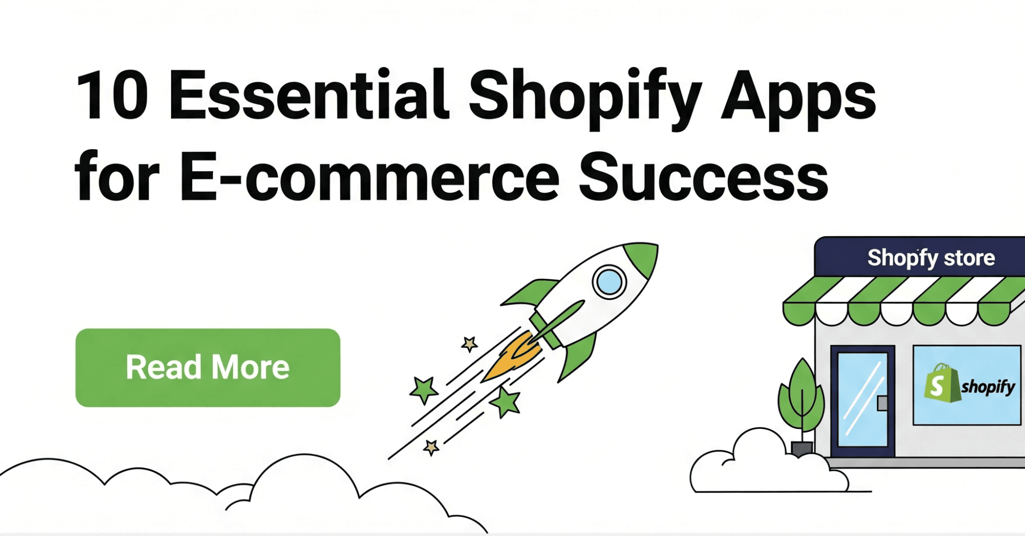 Shopify app selection and store operations illustration