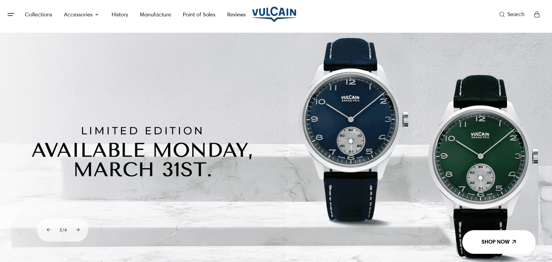 Vulcain Watches E-commerce
